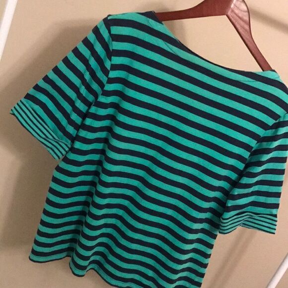 Appleseed's Stripe Boat Neck Top - Size XL - Picture 1 of 6